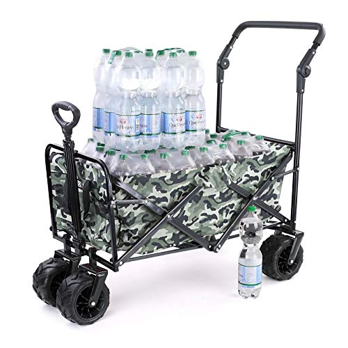 Preisvergleich Produktbild Ramroxx 37966 Strandwagen Bollerwagen klappbar Handwagen faltbar Transportwagen Camourflage