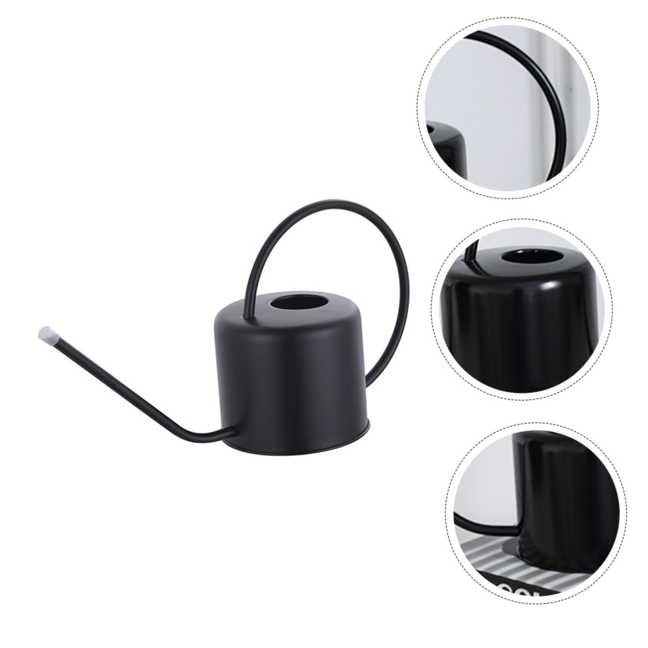 Regadera de Jardín de Acero Inoxidable de 1.3l Boca Larga, Ligera y Elegante para Riego de Plantas en Interiores y Exteriores