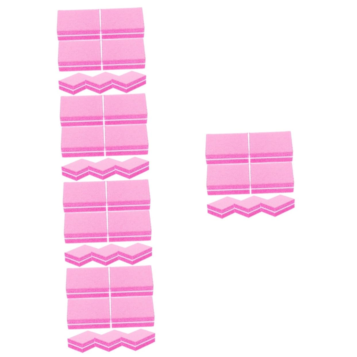 Minkissy Nagelpuffer-Set – 50 Stück Mini-Schwamm-Buffer, 3,4 X 2,4 Cm, Für Maniküre & Pediküre, Natürliche Und Künstliche Nägel