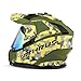 Orthrus DOT Certified Dual Sport Multicam Adventure Motorcycle Helmet UV Protected Visor for Snowmobile ATV Dirt Bike Off Road (Halo,XXL)