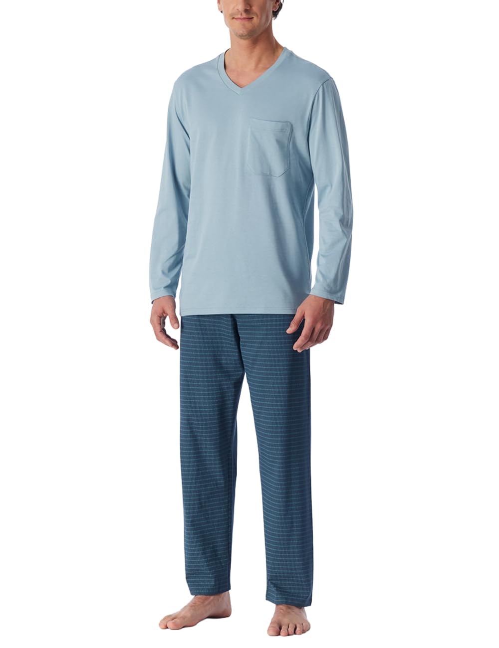 Schiesser Herren Schiesser Herren Schlafanzug Lang - Nightwear Set Pyjamaset (1er Pack)