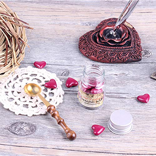 200 Pieces Sealing Wax Beads Sticks With 3 Pieces Tea Candles And 1 Piece Wax Melting Spoon For Wax Stamp Sealing (Mixed Color) #TOP4