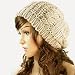 JOVANA New Arrival Top Fashion Winter Warm Women Lady Yong Girls Baggy Beret Chunky Knit Knitted Braided Beanie Hat Ski Cap Crochet Knitted Hat Knitted Crochet Oversized Slouch Hat for Women (Beige)