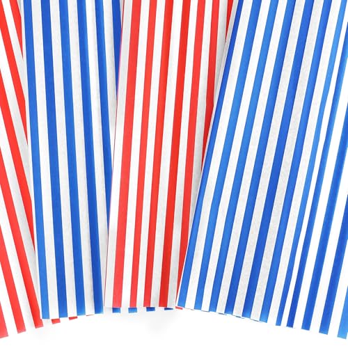 MR FIVE 60 Sheets Blue Stripe Tissue Paper Bulk,14" x 20",White with Blue Stripes Tissues Paper for Gift Bags,Baby Shower,Birthday,Weddings by MR FIVE - Used condition - Image 2