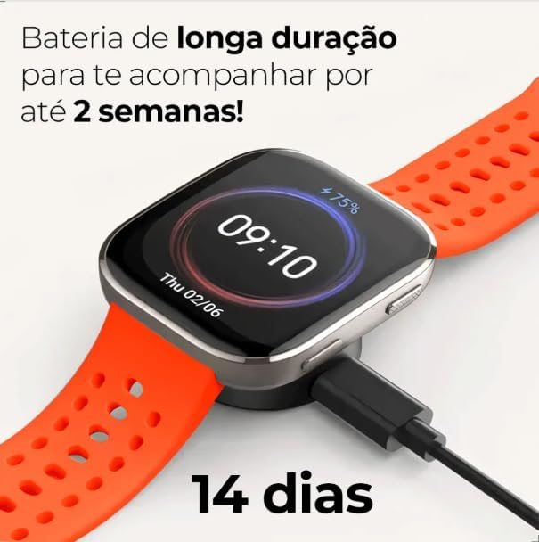 Relógio Smartwatch BIP 6, com IA, Gps e Mapas, Tela 1,97" AMOLED, Ligação Bluetooth, 46 mm, Resistente a Água 5 ATM, Bateria 24 dias, 140 modos de exercício, Original com Nfe e garantia - Red Vermelho Relógio Smartwatch BIP 6, com IA, Gps e Mapas, Tela 1,97" AMOLED, Ligação Bluetooth, 46 mm, Resistente a Água 5 ATM, Bateria 24 dias, 140 modos de exercício, Original com Nfe e garantia - Red Vermelho