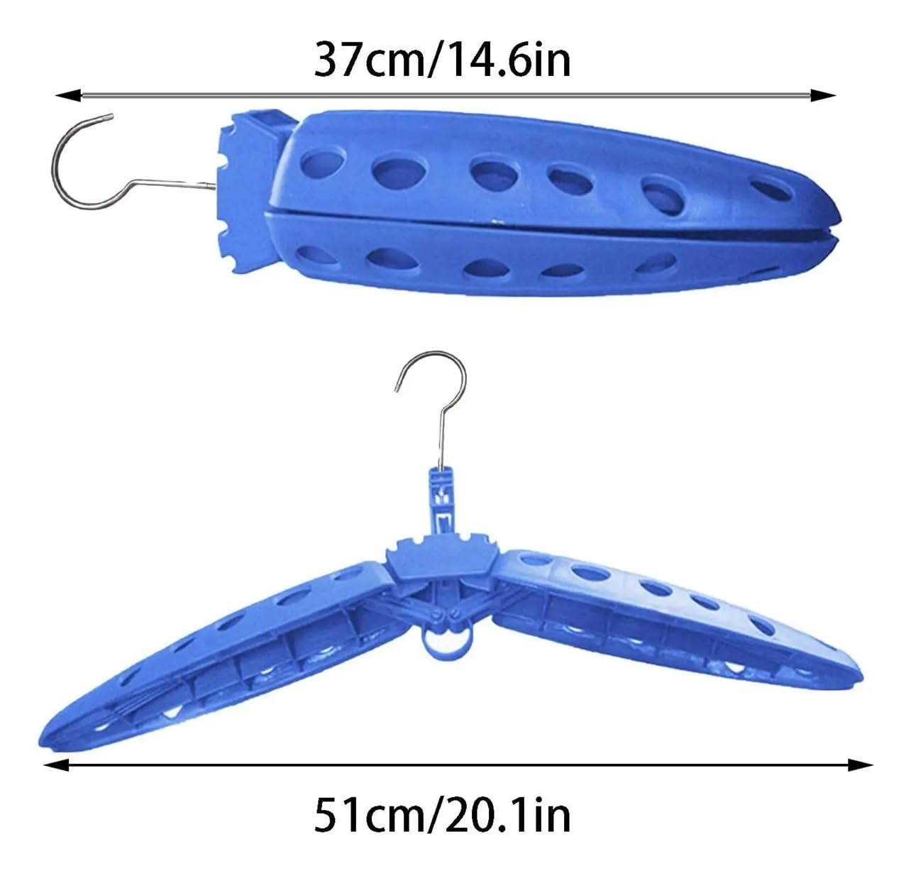 Cintre pliable solide pour combinaison de plongée Surf Plongée Séchage rapide Porte-manteau ventilé pliable (vert)