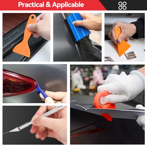 10 Stück Folierungs Werkzeug, Rakel für Folie, Folierungs Werkzeug Set für Wrap Auto für Fensterfolien und Auto Folien