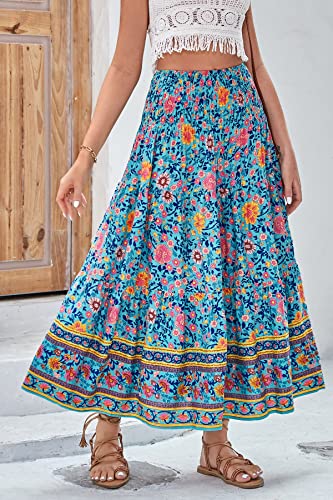 Image of CFLONGE Summer Maxi Skirts for Women 2026 Trendy Floral A Line Boho Skirt