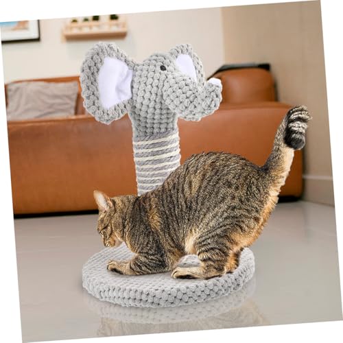 Set de 2 postes rascadores para gatos diseño elefante y cebra miniatura 3