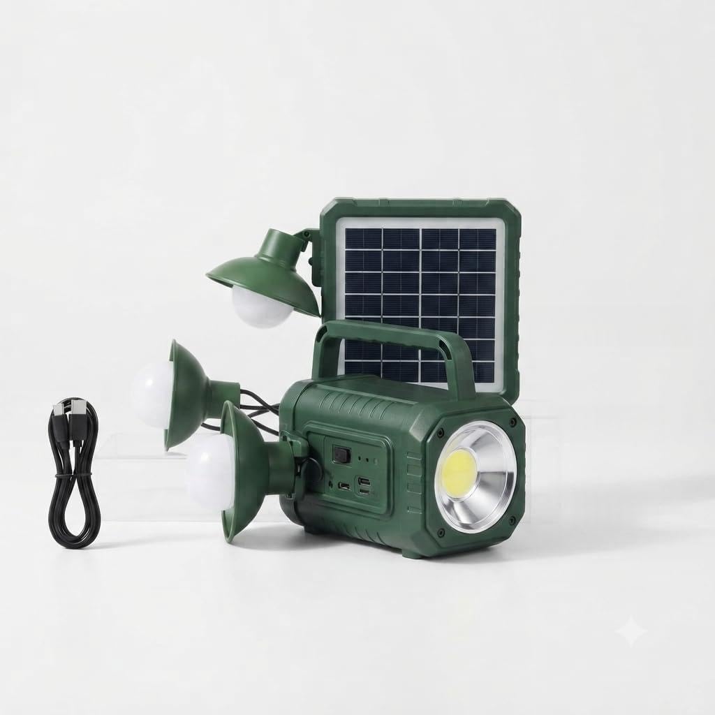 𝗗𝗿𝘂𝗺𝘀𝘁𝗼𝗻𝗲 𝟭+𝟭 𝐖𝐚𝐫𝐫𝐚𝐧𝐭𝐲 RL-6690 Solar Power Generator with Solar Panel, Portable Rechargeable Inverter, LED Emergency Light, USB Charging, AC/DC Output for Home Backup, Camping-picture-31