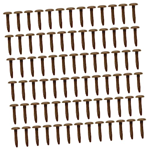 Homoyoyo Mini Paper Fastener 200pcs Two-Legged Nails Claw Nails Boys and Girls Handmade Brads