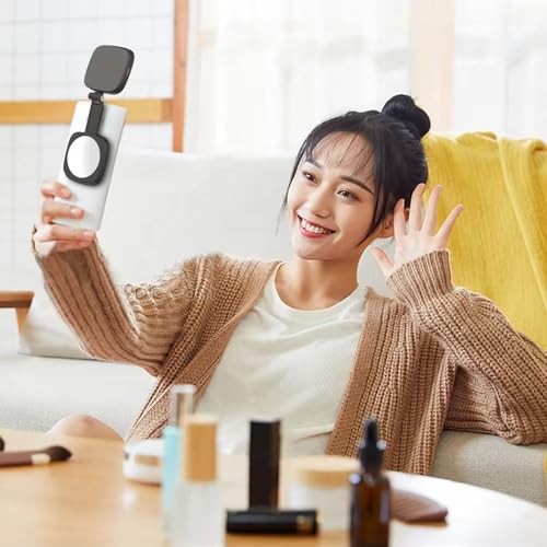 Image of Magnetic Selfie Light Compatible with iPhone Magsafe, 360 LED Selfie Ring Fill Light with Sticky Ring for Selfies, Photography, Zoom Calls and Video Conferencing (White)