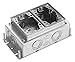 Hubbell Wiring Systems BA2432 Stamped Steel 2-Gang Deep Flush Rectangular Concrete Floor Box with Aluminum Collar, 52.8 Cubic Inches Capacity, 9-1/4" Length x 4-11/16" Width x 3-23/32" Height