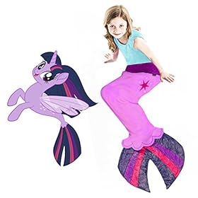 Blankie Tails Valentines Day Gift for My Little Pony Lovers | Double Sided Mermaid Tail Blanket, Perfect Valentines Day… 51BIRIPOw L. SS280