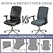 GOSTADY Office Chair Covers Stretchable Desk Chair Cover Soft Computer Chair Slipcovers Anti-Dust Spandex Protector Cover for Home Office,Dark Grey