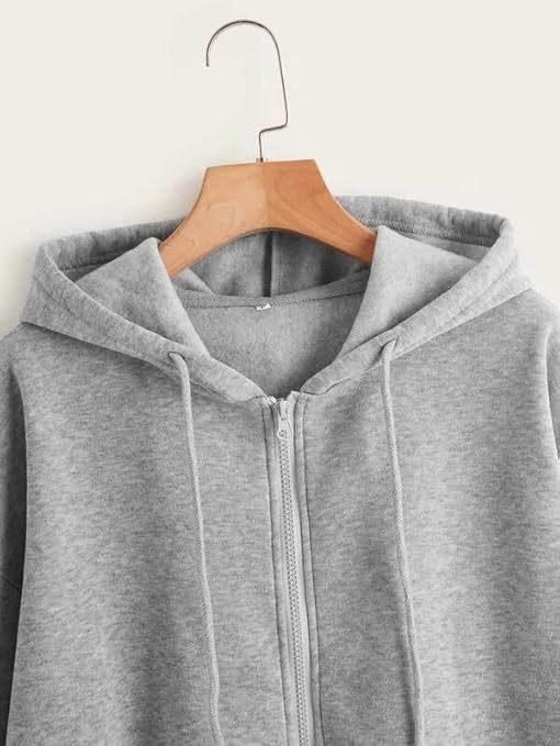 Image of Women Cotton Zipper Hoodie