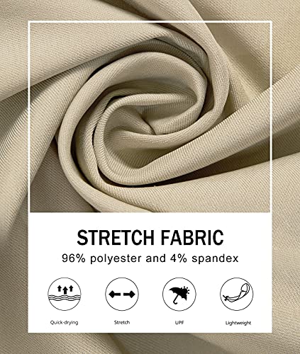 Puli Men's Golf Hybrid Dress Shorts Stretch Dry Fit Lightweight Board With Zip Pockets Beige 34 #TOP4
