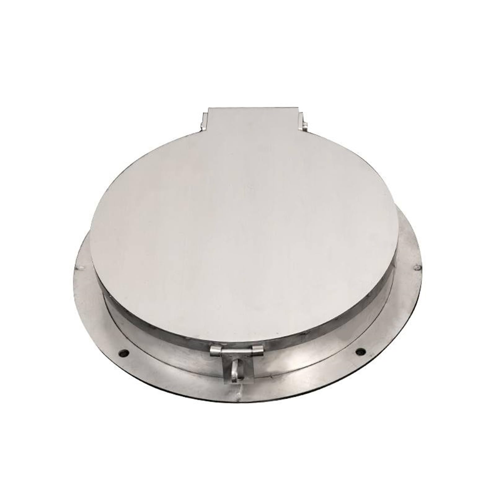 Cubierta redonda de alcantarilla y marco con cerradura para cámara de tratamiento de aguas residuales, accesorio múltiple para patio (70 cm)