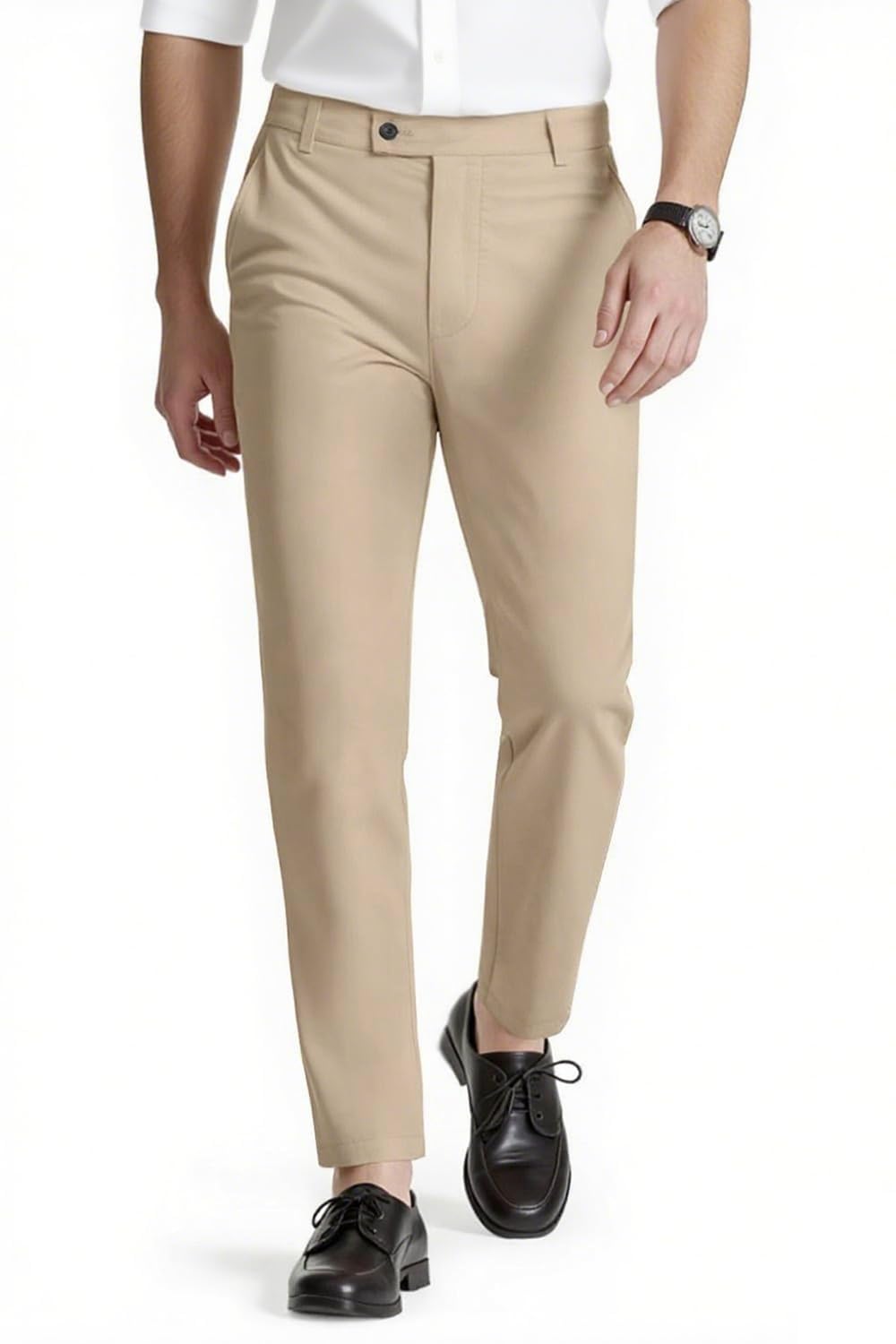 GINGTTO Chino Hose Herren Slim Fit Stretch Anzughose Männer Business Elegant Stoffhose