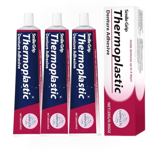 Adhesivo Termoplástico Prótesis Dentales, 3x28g Agarre Acolchado Prótesis Dentales, Crema Adhesiva Prótesi Dentale Cómodo Y Seguro, Profesional Gel Reparador Prótesi Dentale, Para Hombres Y Mujeres