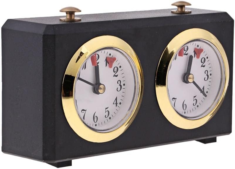 Chess Timer,Analog Chess Clock Timer Mechanical Black No Battery Required Easy Reset for Chinese Chess Other Competitions (Black)