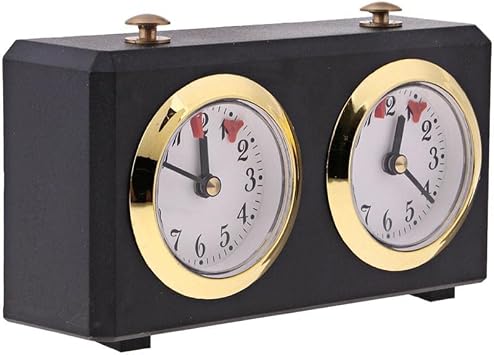 Professional Chess Clock Timer, Tournament Analogue Chess Clock Timer Count Up Count Down Timer, Chess Clock Game Timer for Chinese Chess, No Battery Needed