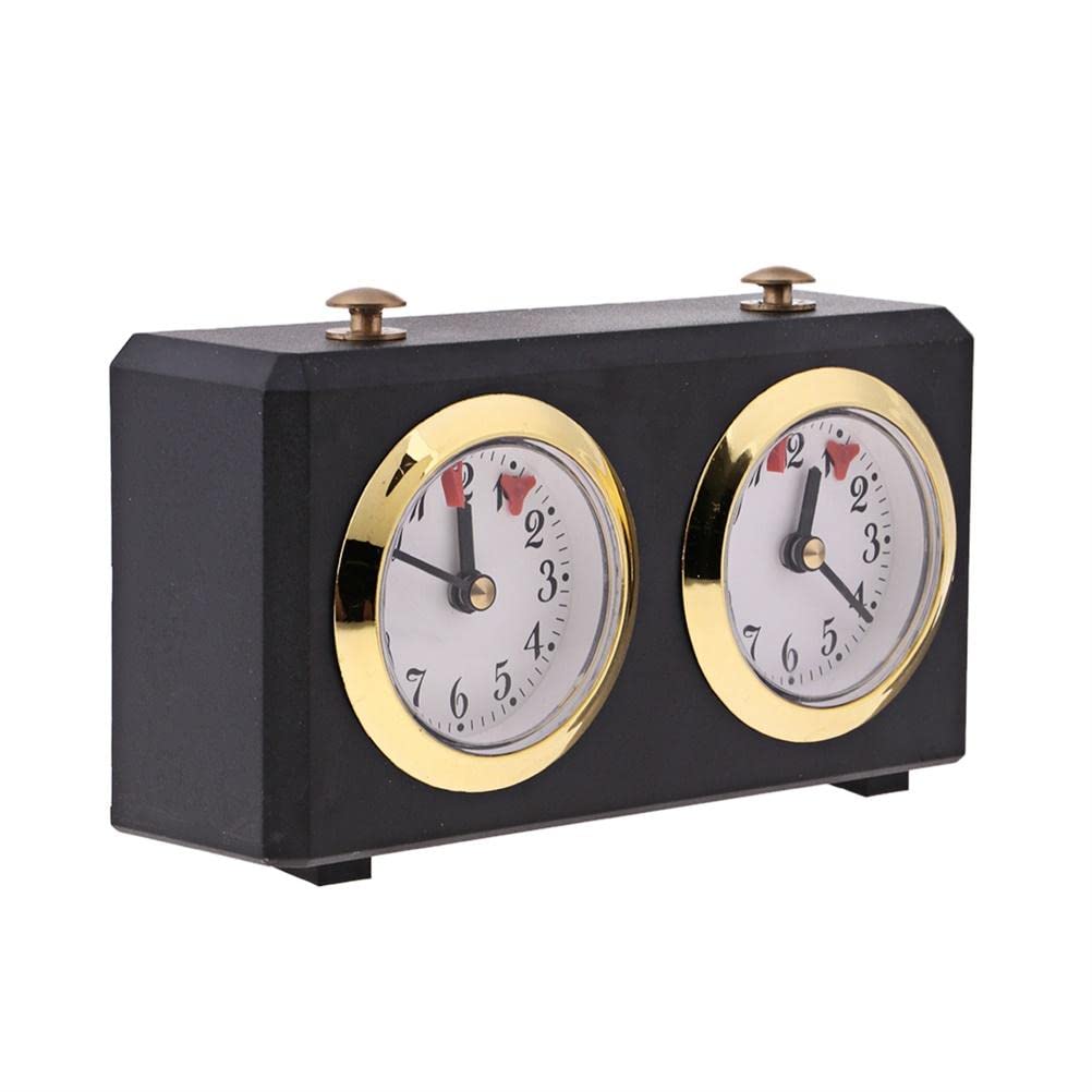 Orologio Timer per Scacchi Design Classico Conto Alla Rovescia Conto Alla Rovescia Adatto per Giocatori di Scacchi e Studenti Plastica Nera 15 X 5,5 X 9 Cm