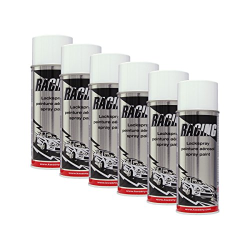 6X KWASNY 288 004 Auto-K Racing Lackspray Weiß Glanz 400ml