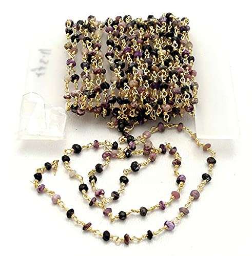 Chaîne Rosaire en Charoite et Or 24k, l'Idée Cadeau Idéale pour des Bijoux Personnalisés