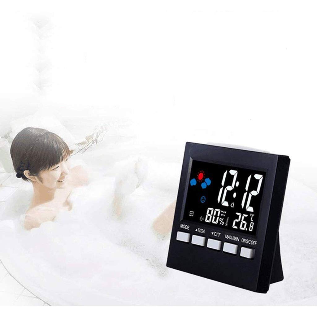 Termometro da ambiente – Misuratore di temperatura e umidità per uso domestico interno, termometro elettronico igrometro con sveglia