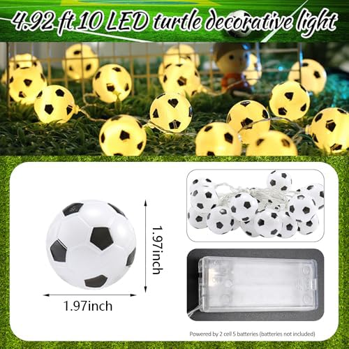 ENLACE Catena Luminosa Da Calcio, 1,5 M, 10 LED, Per Cameretta Dei Bambini Calcio Luce H 1201674