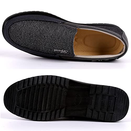 AngryMonkey Mens Slip On Loafer Plantar Fasciitis with Arch Support Dimleen Orthopedic Boat Shoes Pain Relief Cloth Shoes Large Sizes153