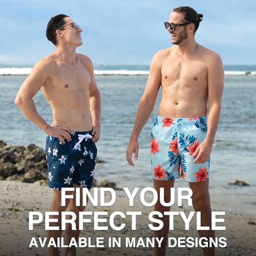 Image of Kanu Surf Men's Big Viper Extended Size Stripe Swim Trunk