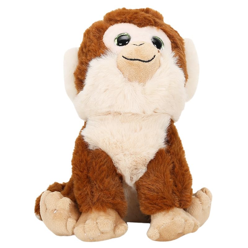 Monkey Plush Soft Toy Baby - Brown 8" | Cute Stuffed Animal for Kids | Huggable Cuddly Monkey for Girls & Boys | Soft Plush Toy for Playtime