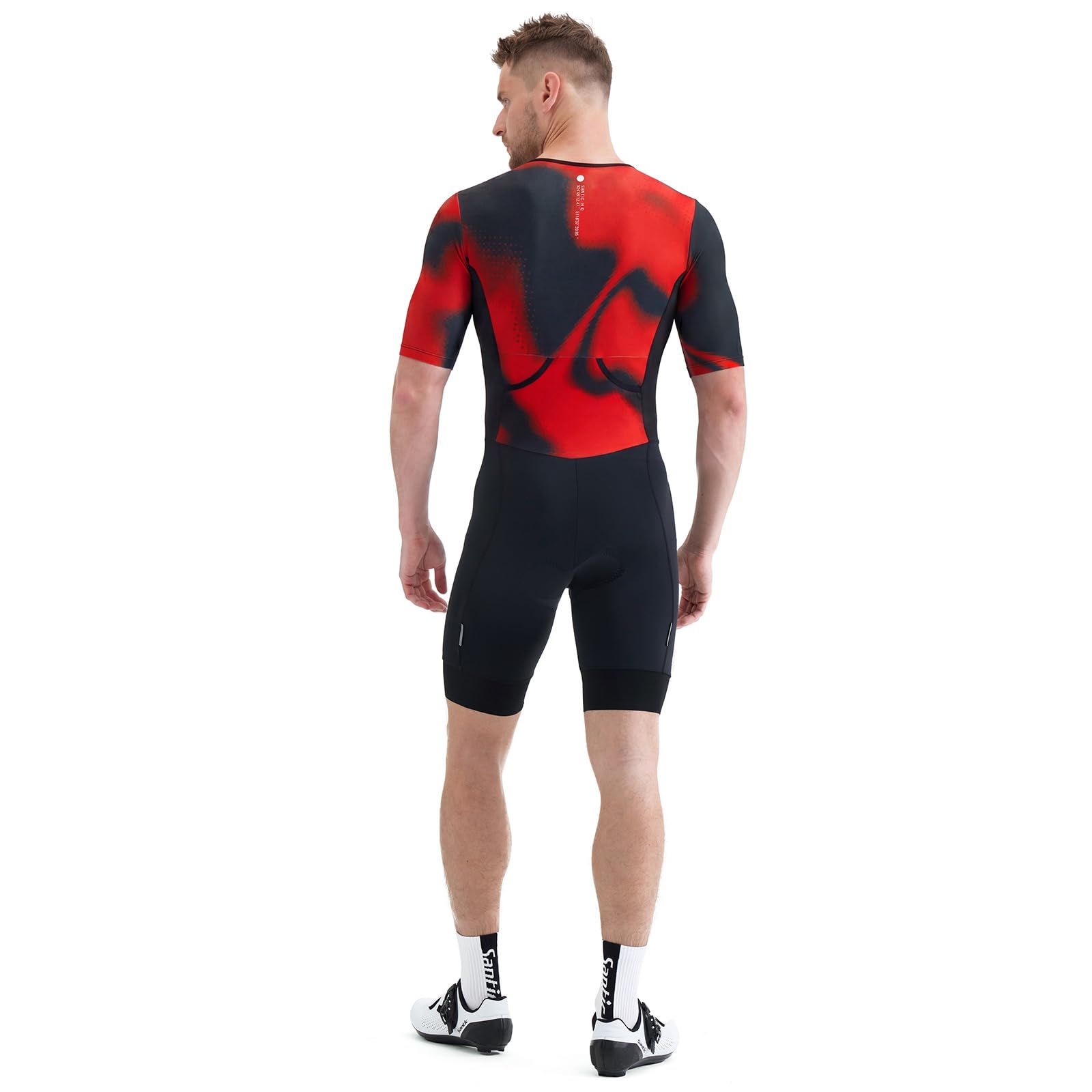 Santic Kuzarm Pro - Tuta da triathlon da uomo, imbottita, per corsa, dimagrimento