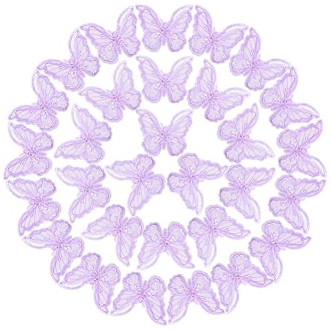 Organza Butterfly Lace Fabric for DIY Crafts and Decorations Cover