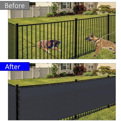 Nc LS-YSW-G650-90 6' X 50' Black Privacy Screen Fence Heavy Duty Fencing Mesh Shade Net Cover thumb #1