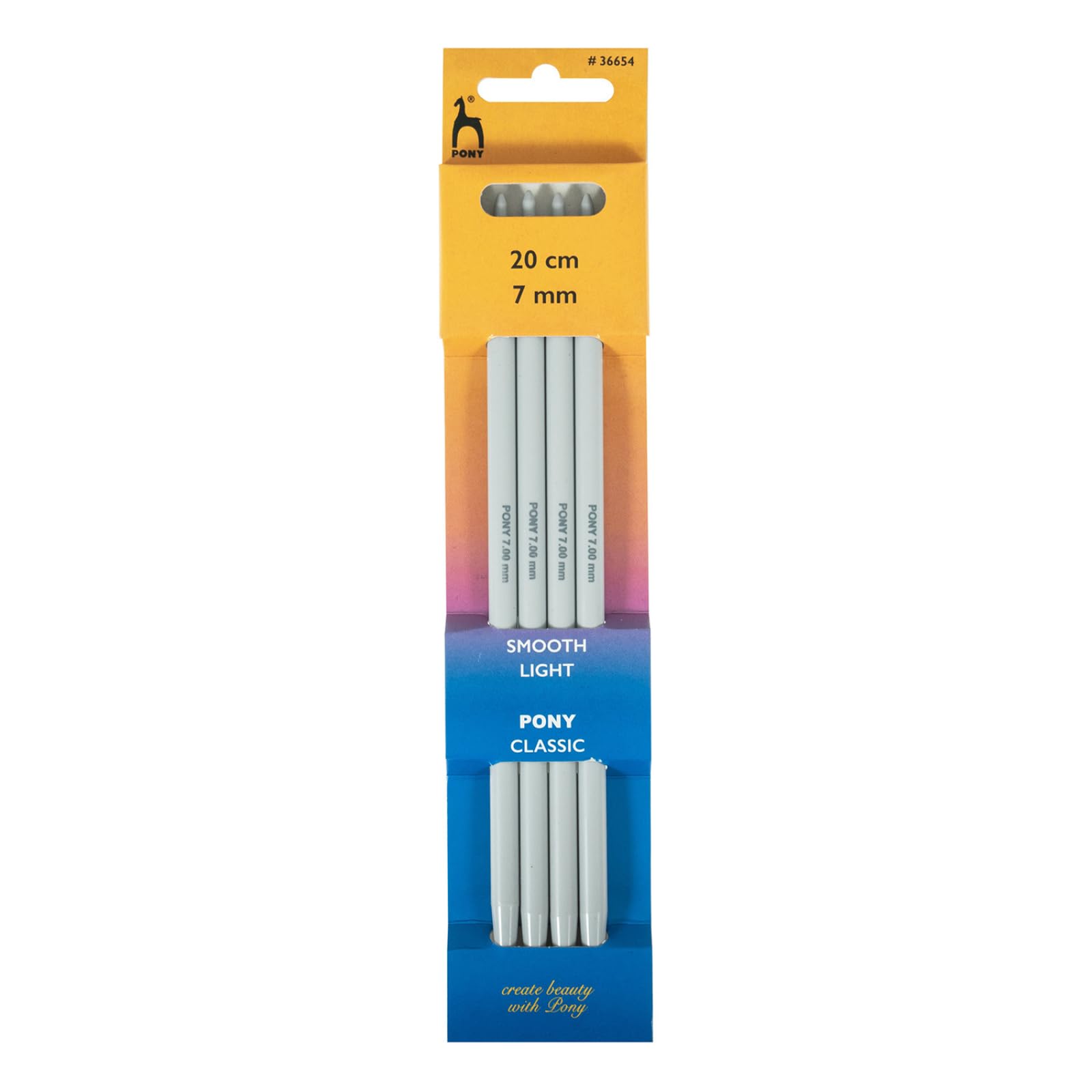 Pony Double Ended Knitting Pins - 20Cm x 7.00mm, Set of 4