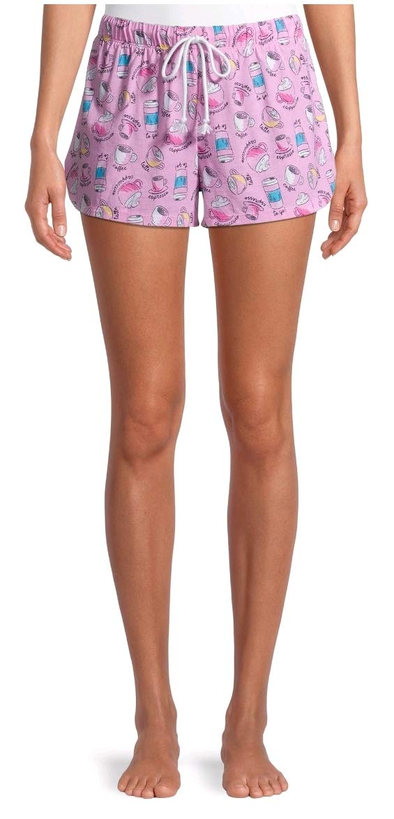 Secret TreasuresCoffee Cups Strawberry Cream Sleep Shorts