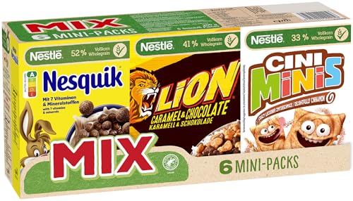 Nestlé Mix Cerealien Mini Packs, 6 Stück, 1er Pack (1x200g à 4x30g, 2x40g)
