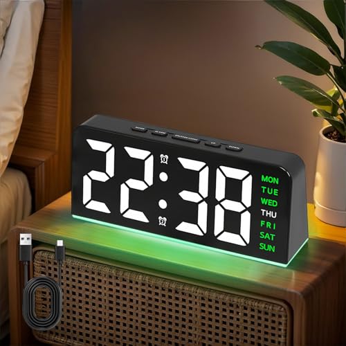 La mejor comparación de reloj digital barato los 5 más buscados. 43 Necomi Reloj Despertador Digital, Led Despertador Digital, Reloj Despertador con Control De Sonido Y Modo Snooze, 12/24 H IndicacióN De Fecha Y Temperatura, Alimentación por USB...
