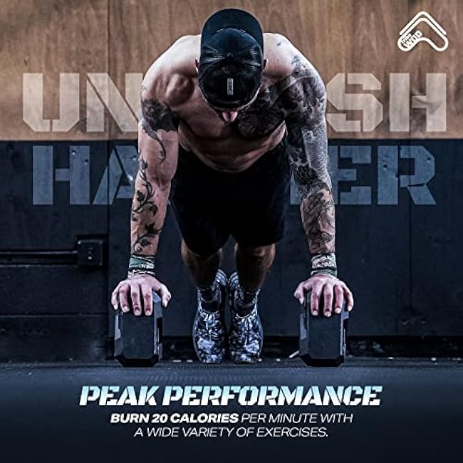 Tribe WOD Hammer Kettlebell 15-70lb + Adjustable | Cross Training Workout Equipment for Muscle Building, Cardio Fitness, Weights for Women & Men | Strength Training Kettlebells- New