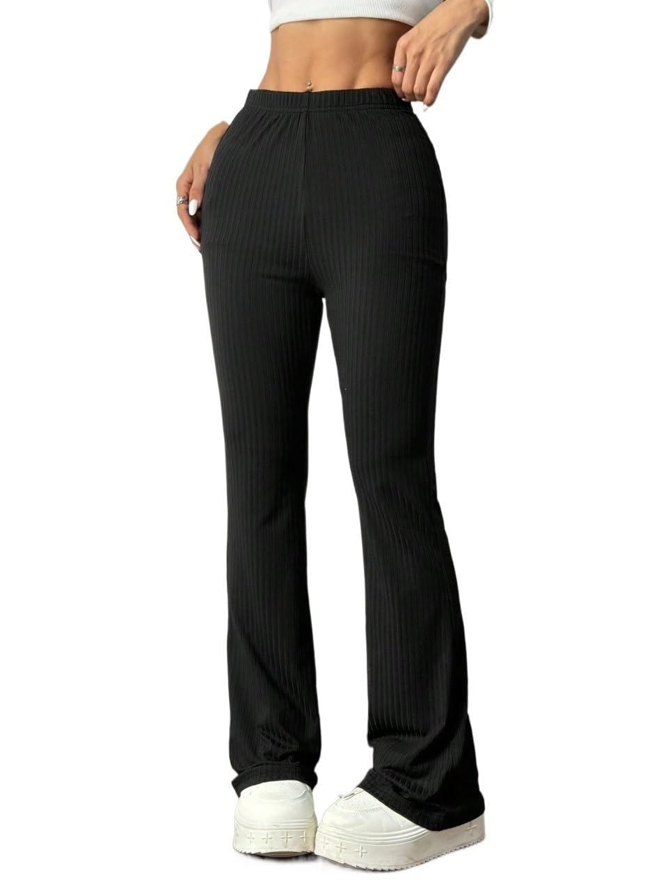 Womens Fall Solid Color Leggings Bottoms Pants Casual Bottoms Trousers