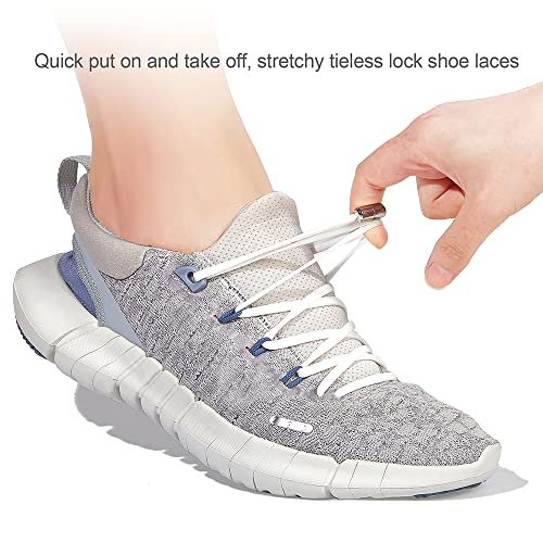 Image of ZHENTOR Elastic Shoe Laces, Elastic No Tie Shoelaces for Sneakers, One Size Fits All Adults and Kids Shoes