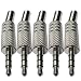 5-Pack CESS 3.5mm 4-Pole TRRS Male Construction Plug Repair headphone Jack Audio Soldering (#301: 3.5mm 4-Pole Plug,5-Pack)