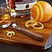 Viski Channel Knife, Citrus Zester and Orange Peeler Tool, Walnut Wood and Stainless Steel Bar Tool for Cocktail Garnishes, Perfect for Home Bars, Craft Cocktails and Bartender Gifts, Set of 1