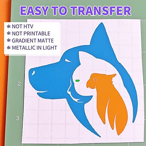 14 Pack Permanent Vinyl For Cricut, Lya Vinyl 12" X 12" Glossy Permanent Vinyl Sheets For Cricut And Silhouette, Cricut Vinyl For Mug & Cup & Glass Window, Party Decoration, Craft Cutter, Home Decal #TOP4