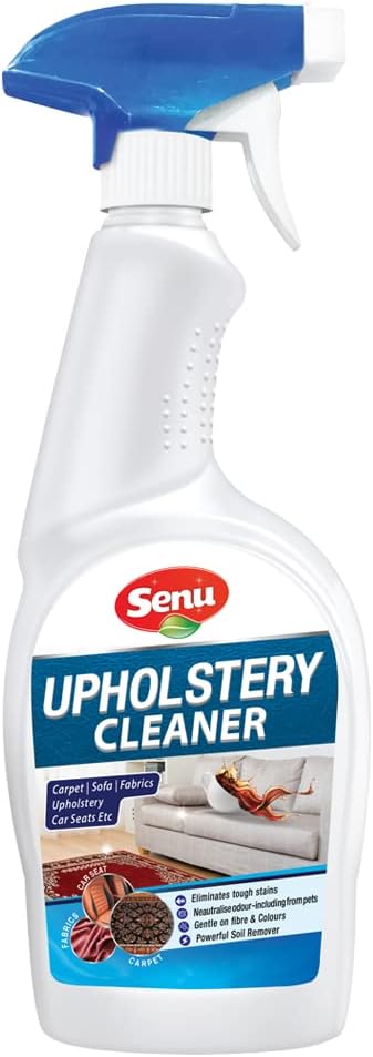 Upholstery Cleaner 600ml | Sofa Fabric Carpet & Car Seat Spray | Removes Stubborn Stains & Odour | Couch Office Chairs Mattresses| Car Interiors Seat Dashboard PU Leather Plastic & Laminate