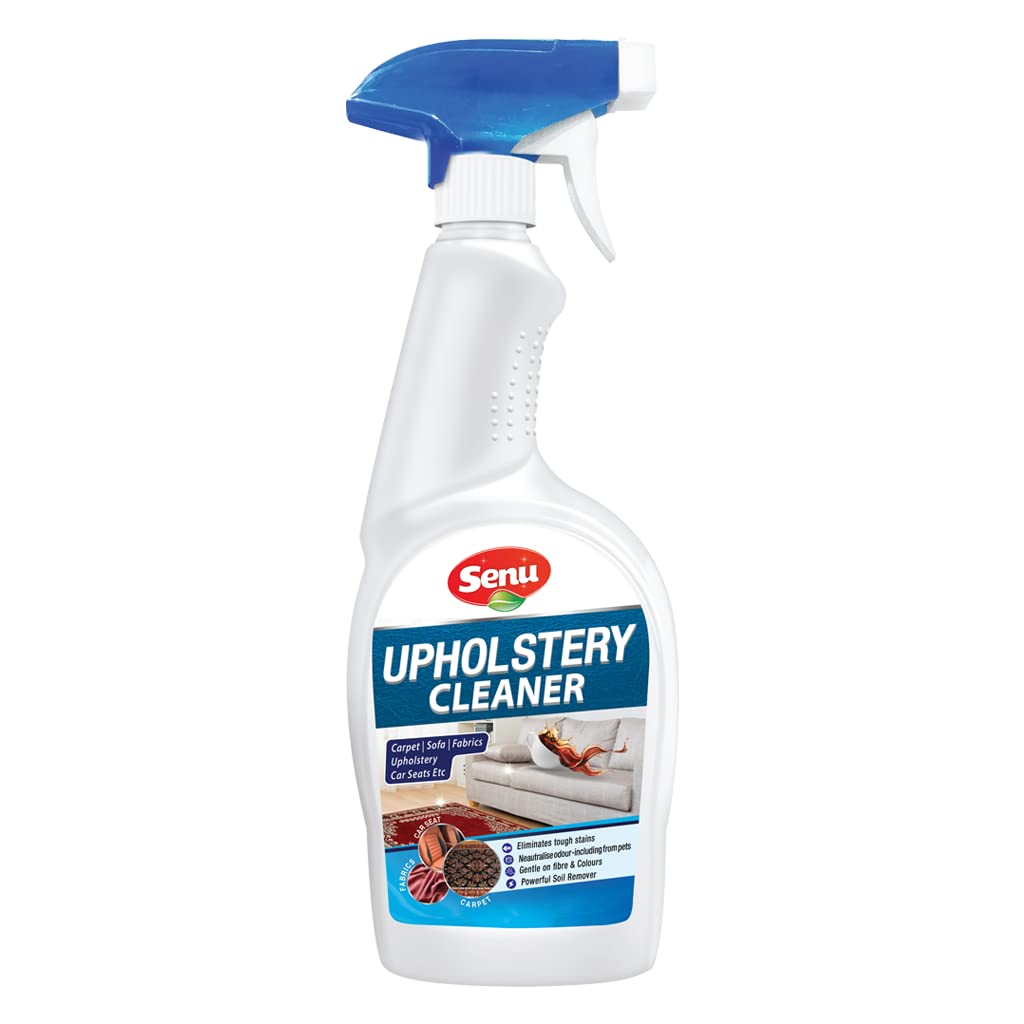 Upholstery Cleaner 600ml | Sofa Fabric Carpet & Car Seat Spray | Removes Stubborn Stains & Odour | Couch Office Chairs Mattresses| Car Interiors Seat Dashboard PU Leather Plastic & Laminate
