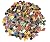 Lanyani Vibrant Broken Ceramic Tiles for Crafts Mosaics,Irregular Polished China Tile Scraps Stained Glass Pieces, Mixed Colors- 2Pounds/0.97 Square Foot